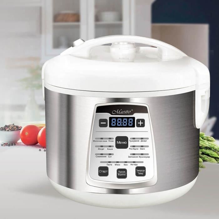 Cuiseur à riz - MULTI ÉLECTRIQUE - 5 Litres - Acier inoxydable - 16 fonctions - Automatique
