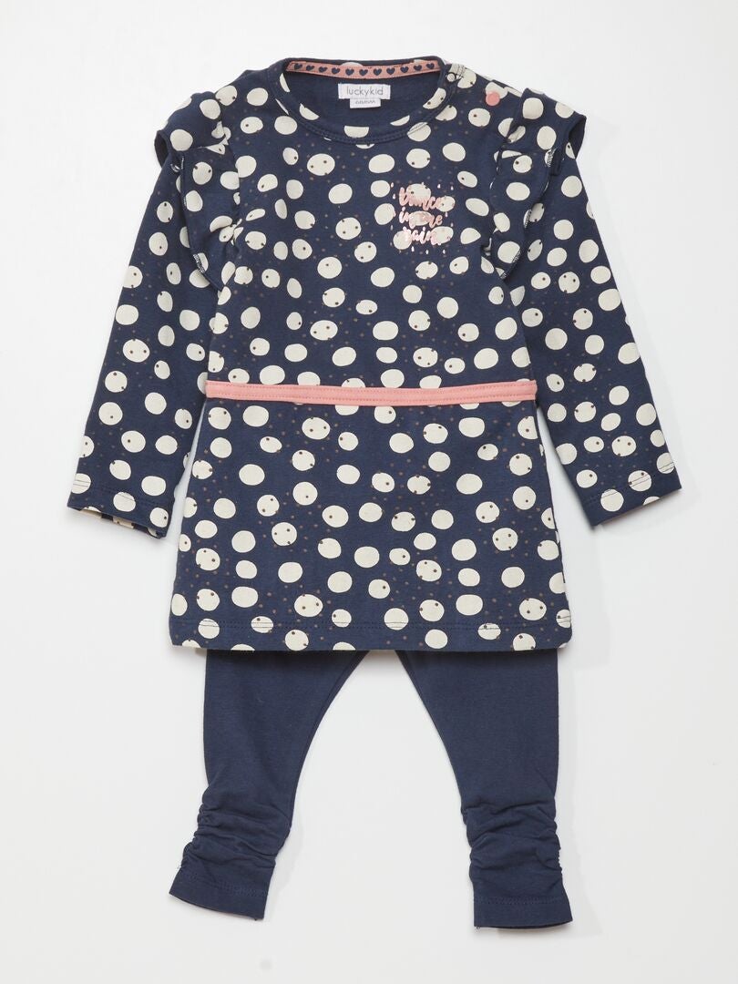 Jurk + legging set - 2-delig - BLAUW