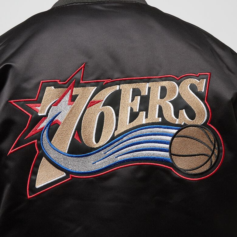 NBA Heavyweight Satin Jacket Philadelphia 76ers