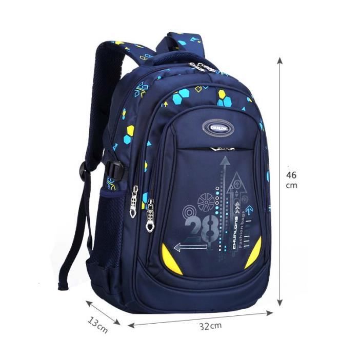 College backpack, camping bag, school bag, primary school bag for children, boys and girls, waterproof - sapphire blue