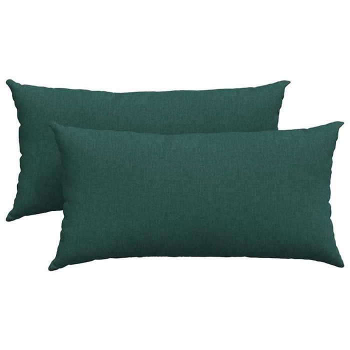 Coussins de canapé - VIDAXL - 80 x 40 cm - Vert foncé - Lot 2 pièces