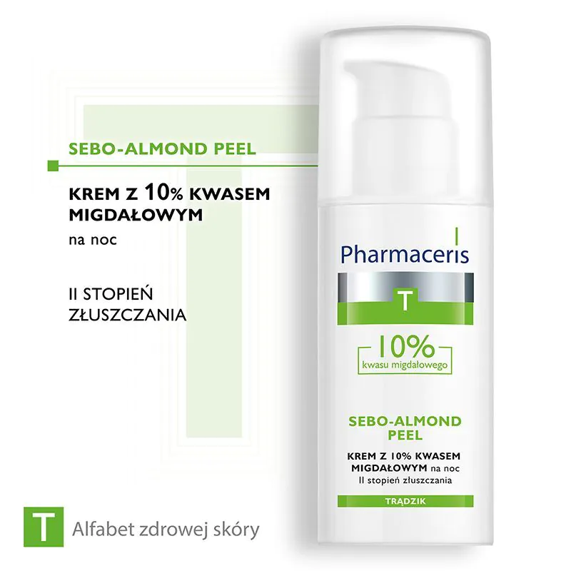 Pharmaceris T Sebo-Almond Peel Krem na noc z 10% kwasem migdałowym