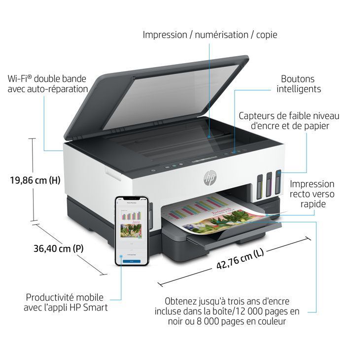 HP Smart Tank 7005 All-in-One-Farbdrucker mit Tintentank