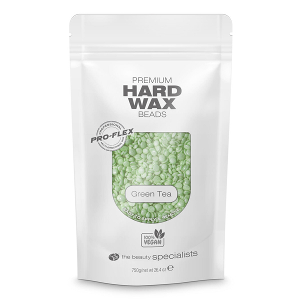 Perlas de cera dura premium Rio con té verde