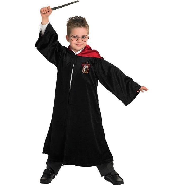 Deluxe Harry Potter Costume - Rubies - Child - Black - Satin Finish - Hood