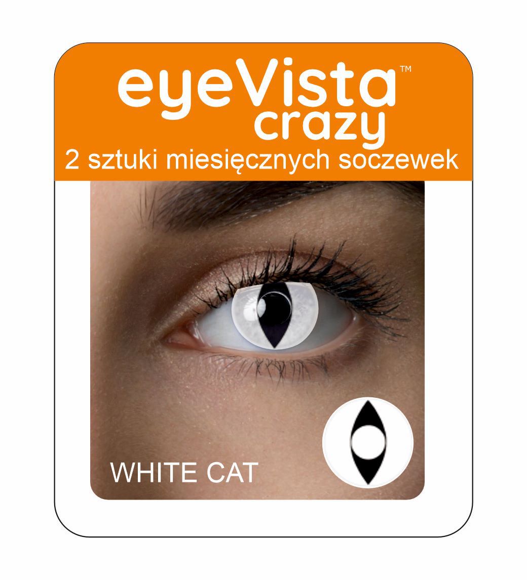 EyeVista Crazy White Cat