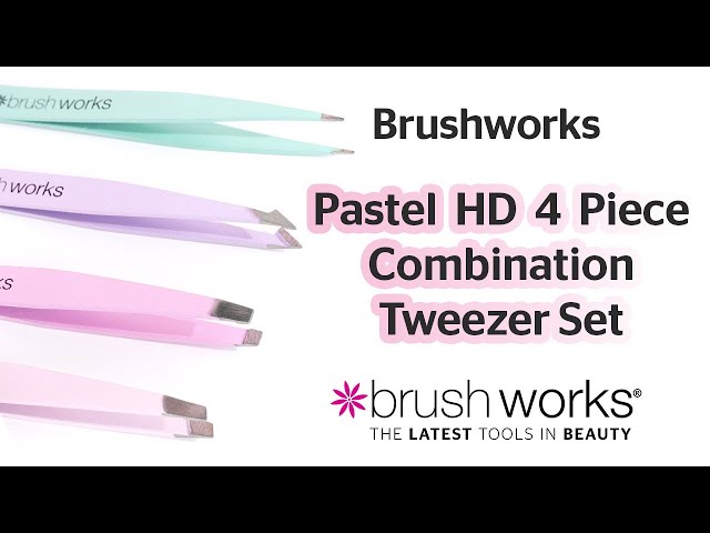 Brushworks 4-teiliges Kombinationspinzetten-Set – Pastellkreiden