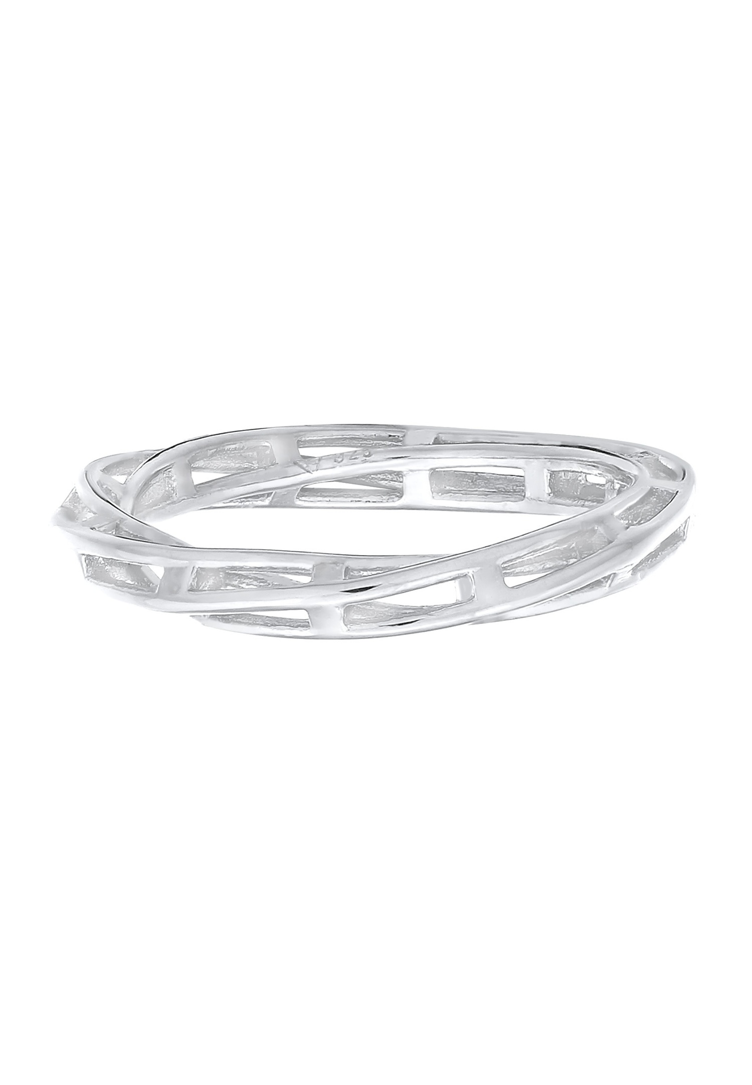 Elli PREMIUM Elli PREMIUM Bague Femmes bande chaînes torsadées tendance en argent sterling 925
