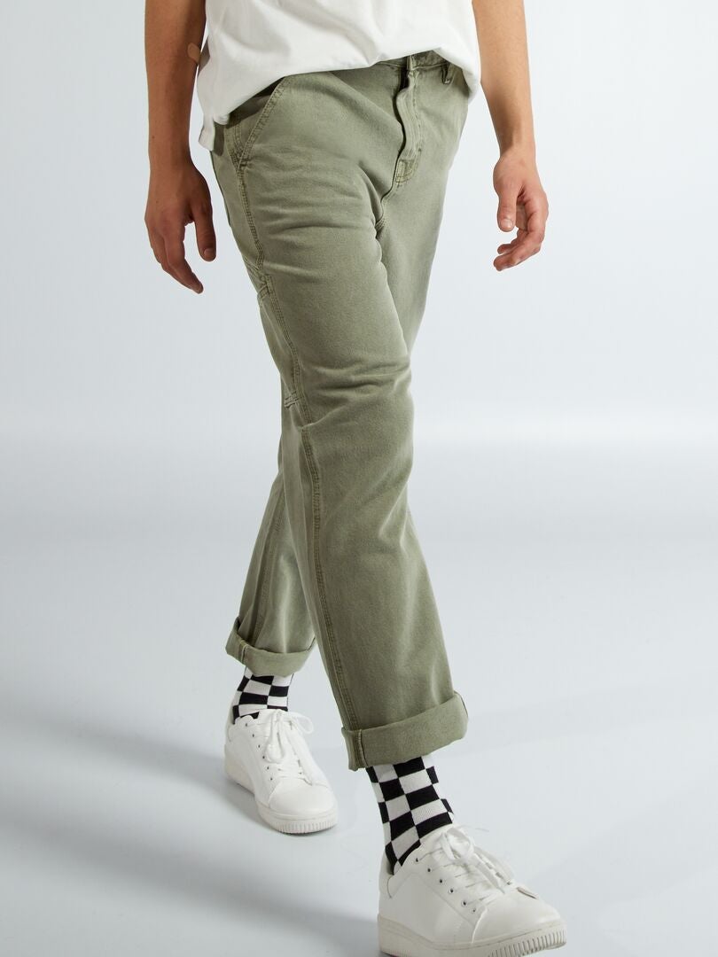 Losse jeans - kaki
