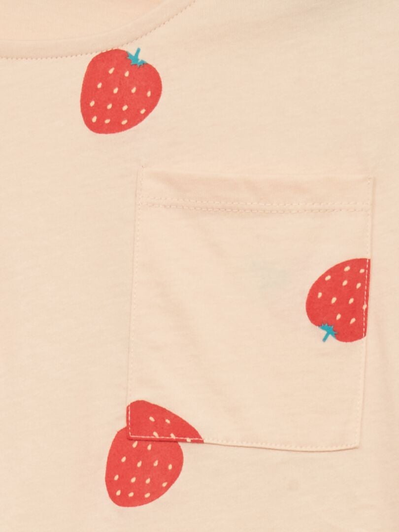 Camiseta de punto estampada - ROSA