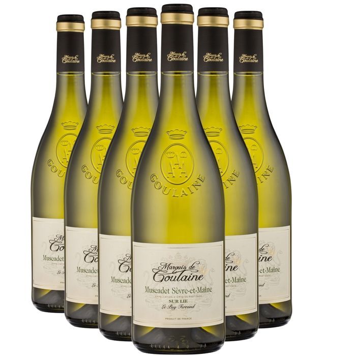 Marquis de Goulaine Muscadet Sèvre et Maine sur lie Le Puy Ferrand 2023 - Vin Blanc du Val de Loire (6x75cl)