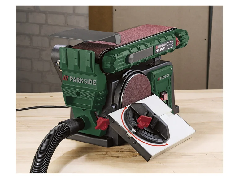 PARKSIDE® Ponceuse de banda e disco PBTS 370 B3, 370 W