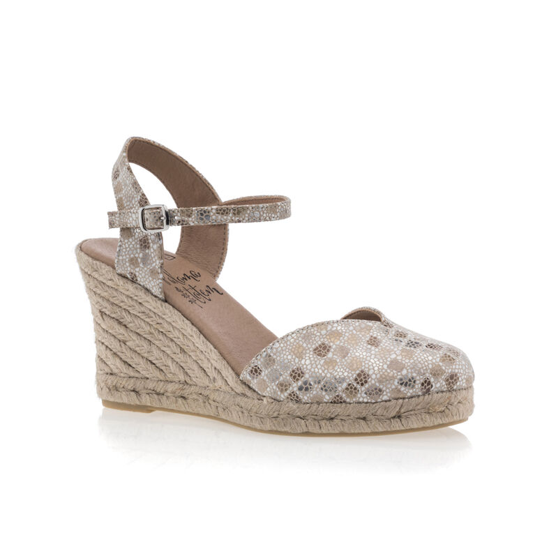 Beige espadrilles voor dames met touwzolen