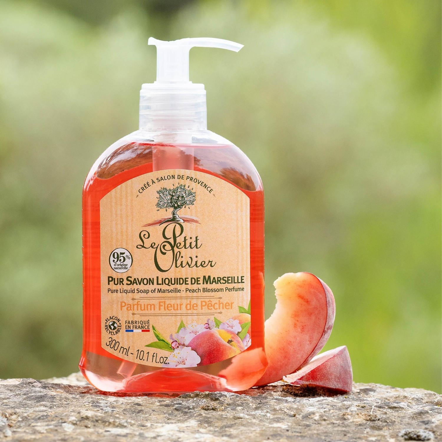 Le Petit Olivier Pur Savon Liquide de Marseille Parfum Fleur de Pêcher