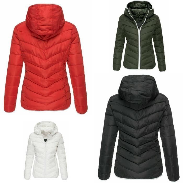 Doudoune chauffante - MOBIGARLAN - XD690 - Hiver - Capuche - Coupe-Vent - Rouge