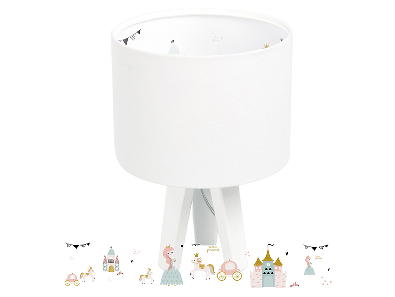 Lampa stojąca dziecięca Sweet Dreams tkaninowa biała
