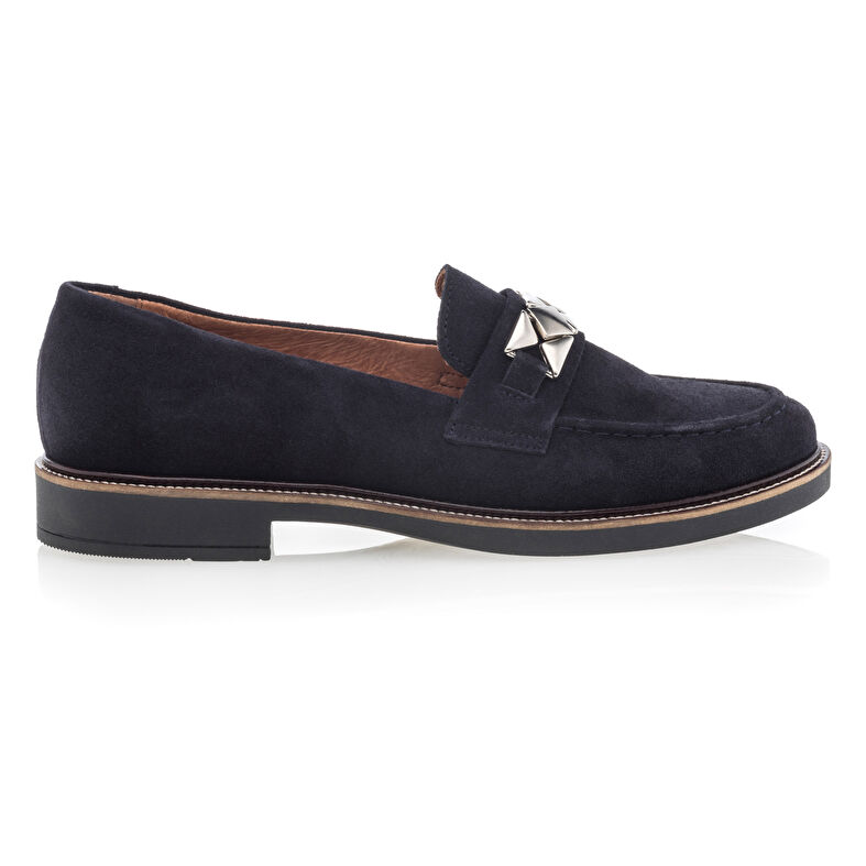 Blaue Damen-Loafer/Bootsschuhe