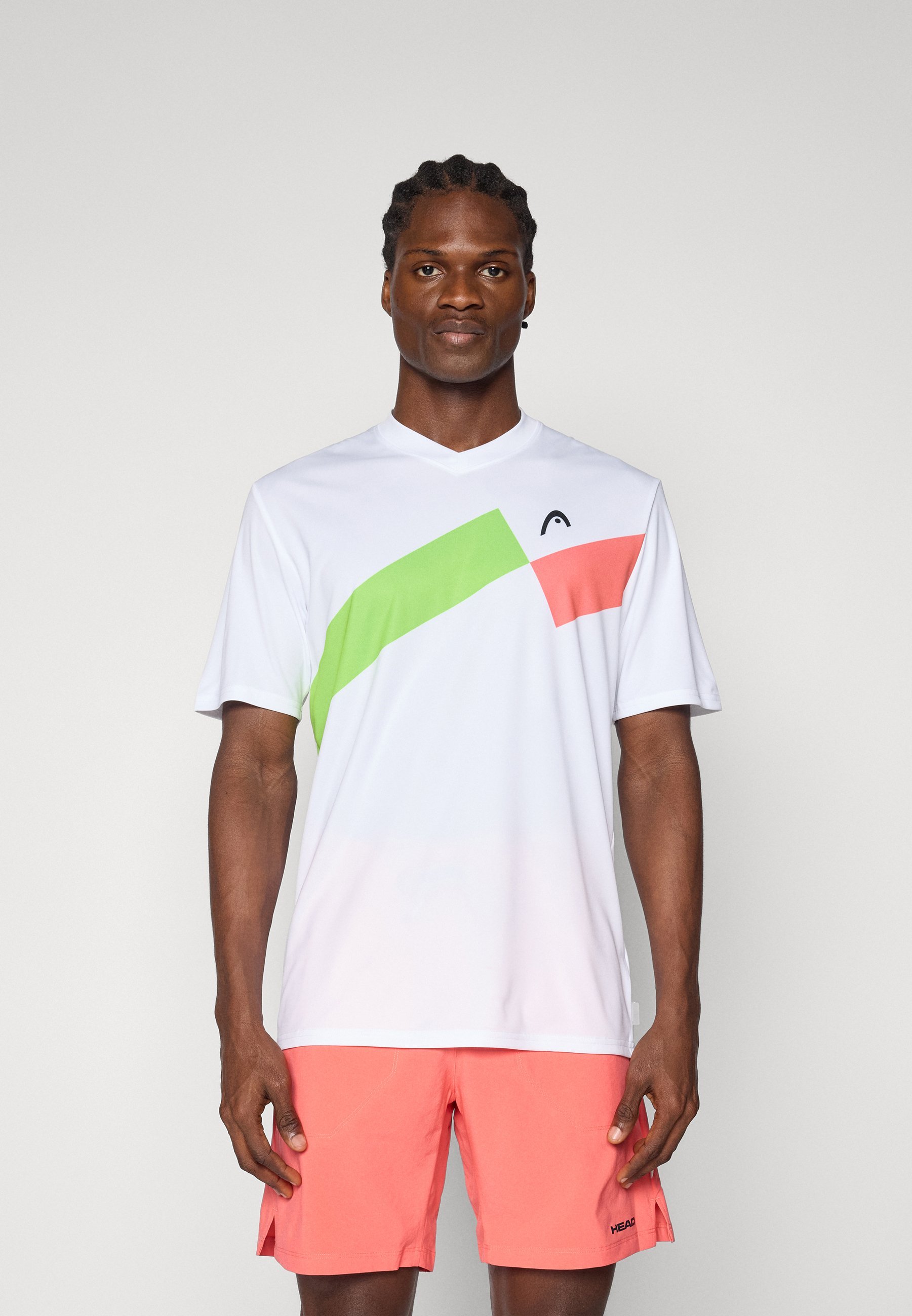 T-shirt imprimé Head TOPSPIN MEN - blanc/rose/vert