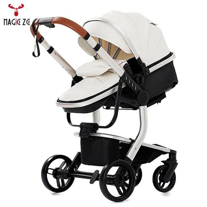 Magic ZC kinderwagen 3-in-1 waterdicht PU-leren reissysteem met grote opbergruimte voor zeven kinderen