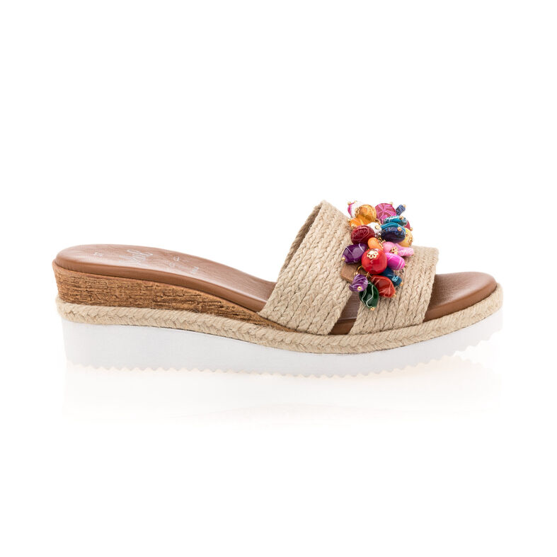 Beige dameslippers/tresko