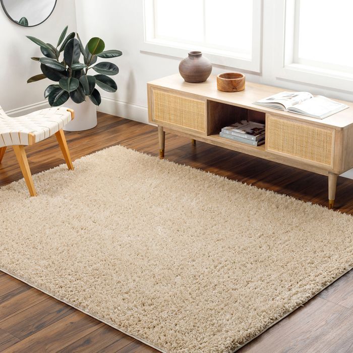 Alfombra de salón LIVABLISS Soft Shaggy Plain Chic SOSO 160x213cm Beige