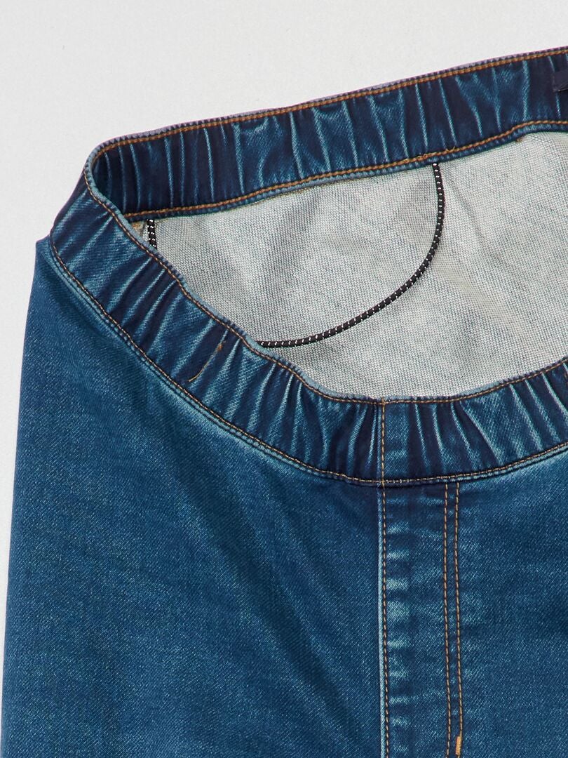 Jeans met hoge taille en rechte pijpen - makkelijk aan te trekken - BLAUW