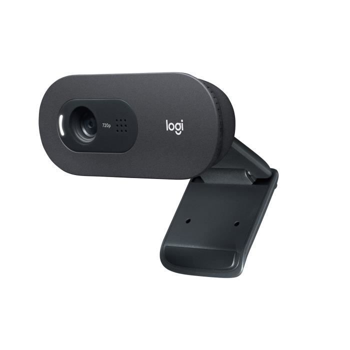 LOGITECH - C505 HD Webcam - USB HD 720p - Microfoon met groot bereik - Compatibel met pc of Mac - Grijs/Zwart