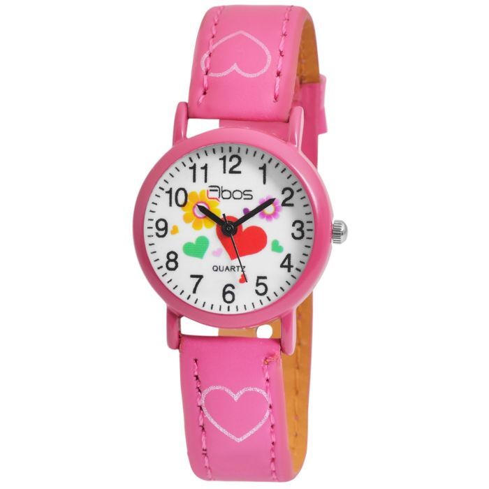 Montre enfant - QBOS - Luca - Rose - Boîtier 28 mm - Mouvement quartz