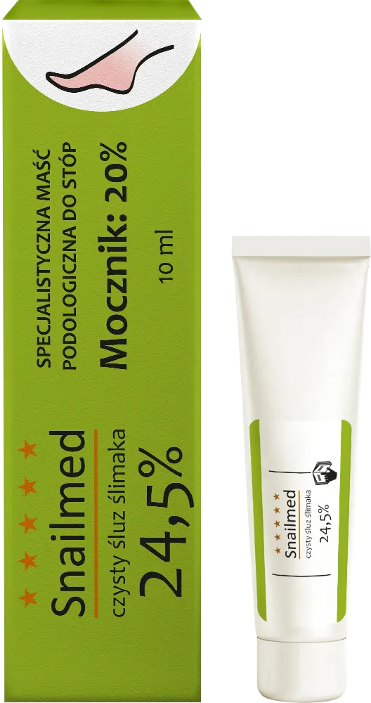 Snailmed Nawilżająca maść podologiczna ze śluzem ślimaka i mocznikiem, 10 ml