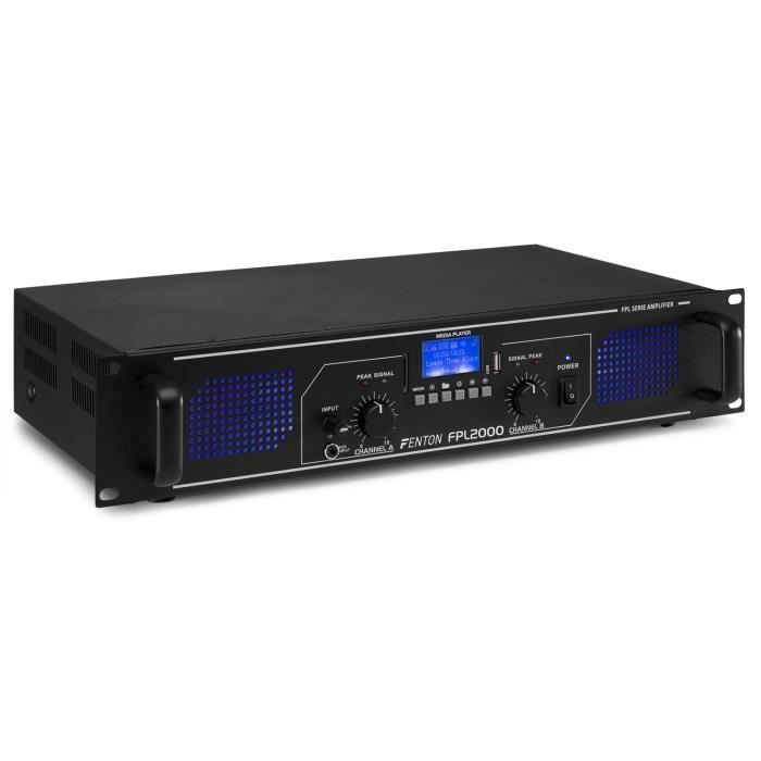 Amplifier - FENTON - FPL2000 - 2000W - Bluetooth - MP3/USB/SD Player