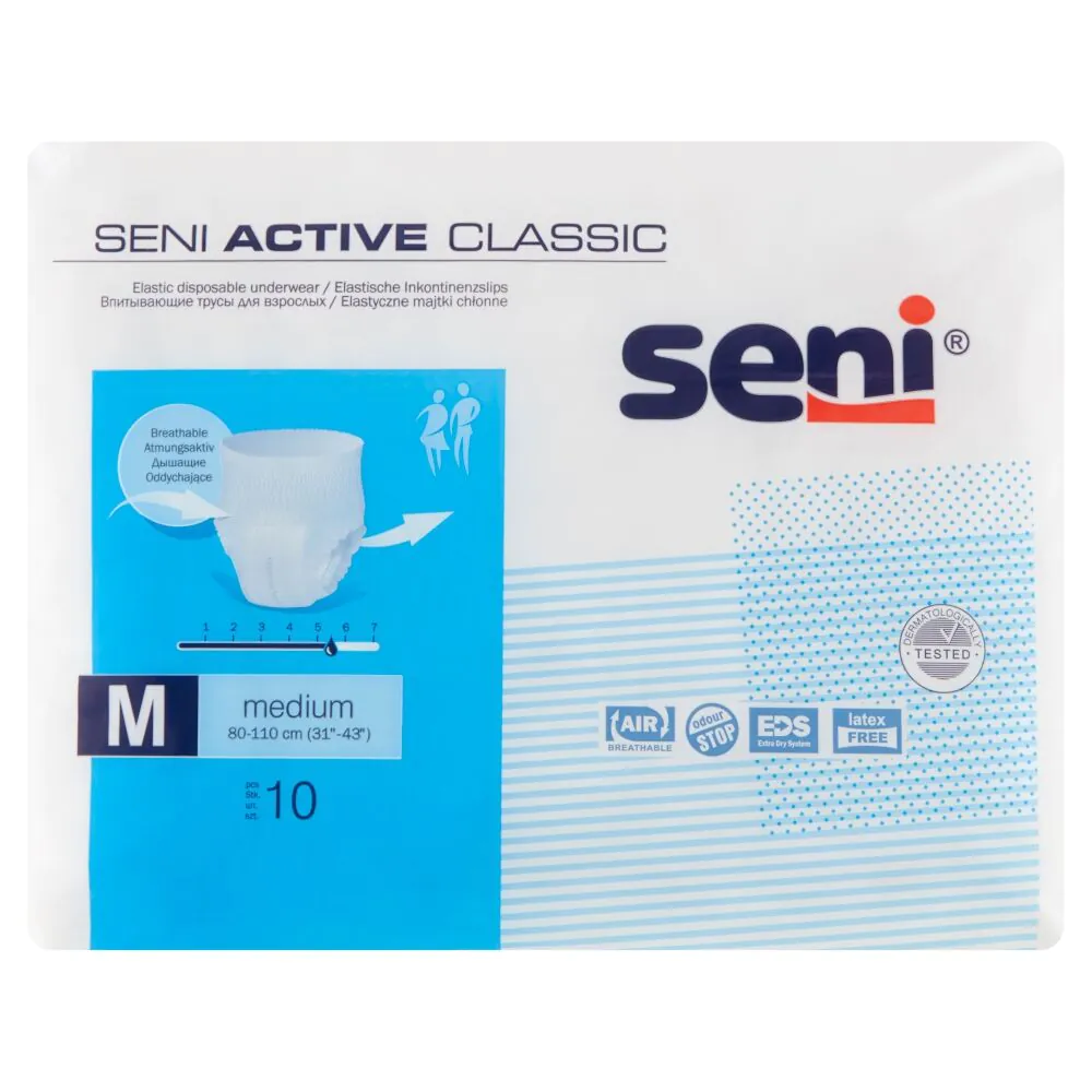 Seni Active Classic Elastyczne majtki chłonne 80-110 cm, Medium