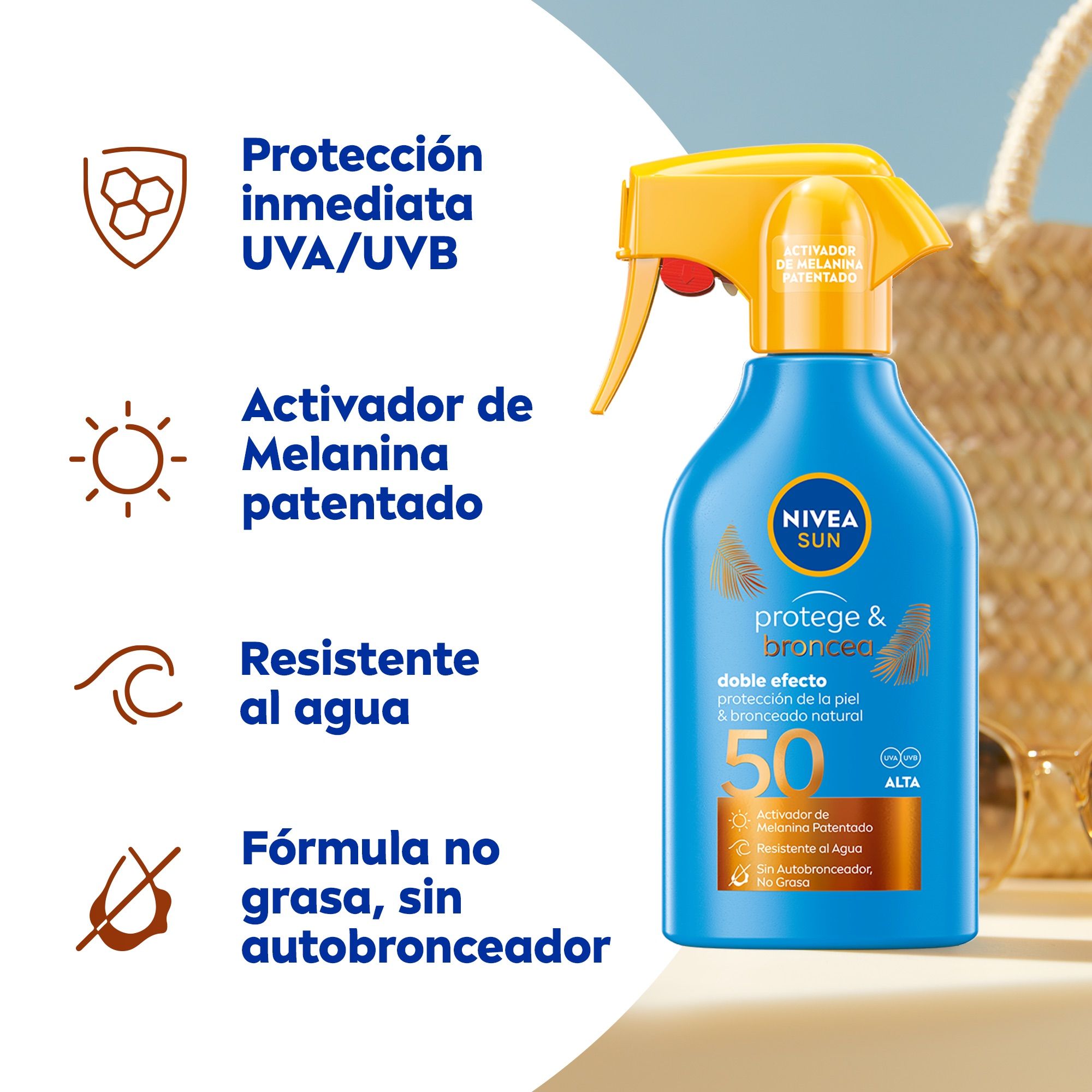 Opaľovací sprej Sun Protect & Bronze Opaľovače