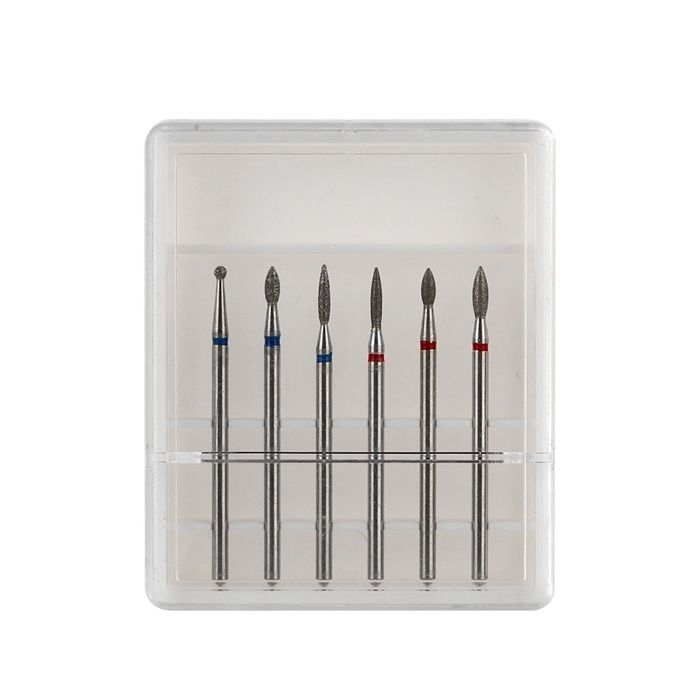 SALALIS 6PCS Nail Drill Bits File Grinding Head Set Electric Manicure Pedicure Nail Art Hygiene Kit
