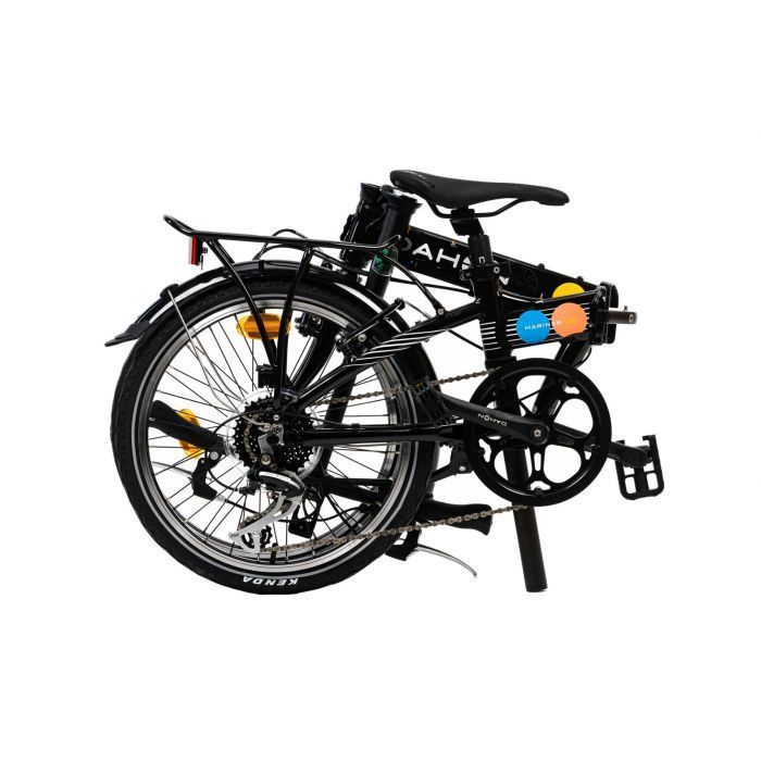 DAHON D8 Mariner Anniversary 40th Folding Bike, hoogwaardig aluminium frame, 20-inch wielen, Shimano 8-speed derailleur, zwart