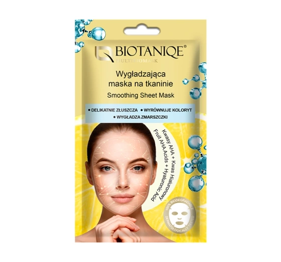 Biotaniqe Multibiomask wygładzająca maska na tkaninie 13 ml