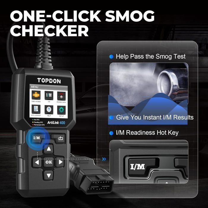 TOPDON AL400 Valise Diagnostic Auto OBD2 Scanner Lecteur de code Multimarque en Français