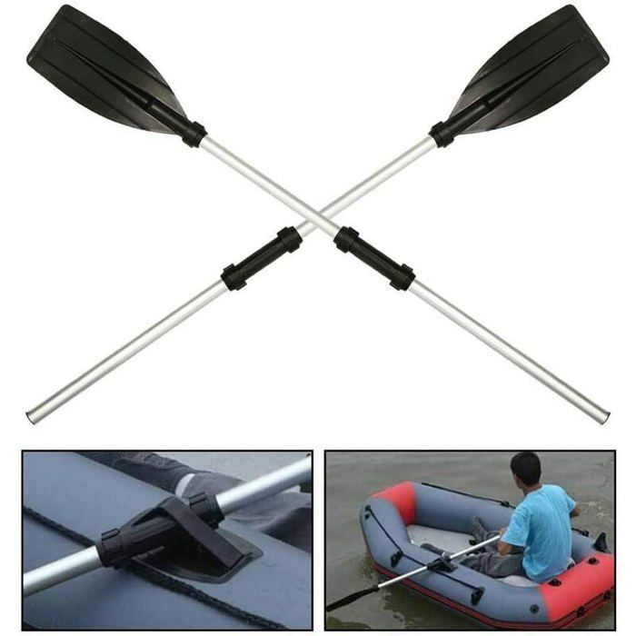 Juego de 2 remos telescópicos ajustables de aleación de aluminio para kayaks, remos, accesorios de pesca para barcos y velas YYV