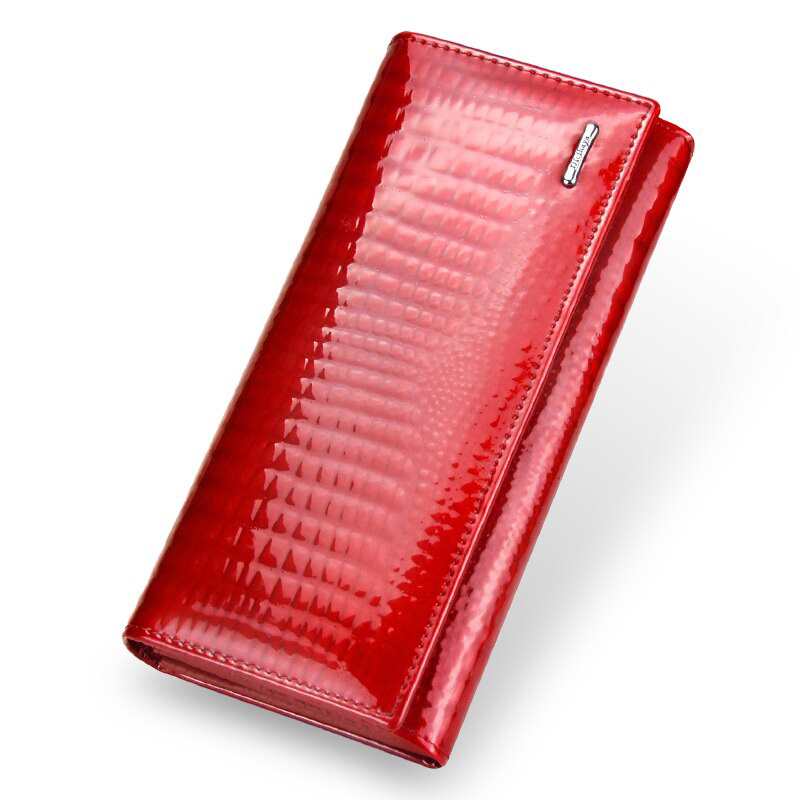 Portafoglio da donna in vera pelle con chiusura magnetica, borsa lunga da donna, portamonete da donna, portafogli alla moda da donna, portafoglio per soldi