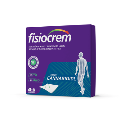 Physiocrem smärtlindrande häftämne med cannabidiolfrisättning, 8 enheter.