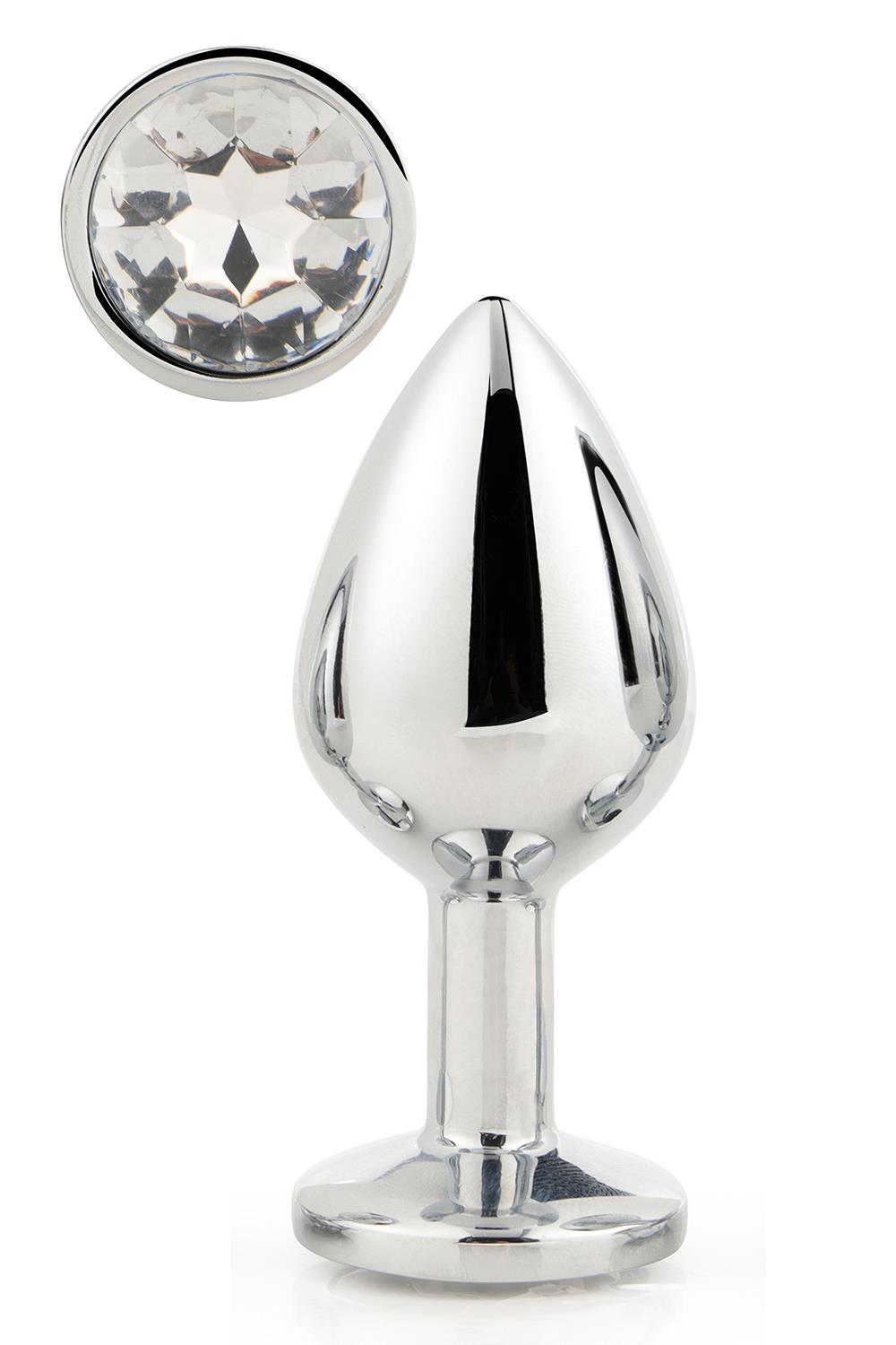 Dream Toys Gleaming Love Silver Plug Medium