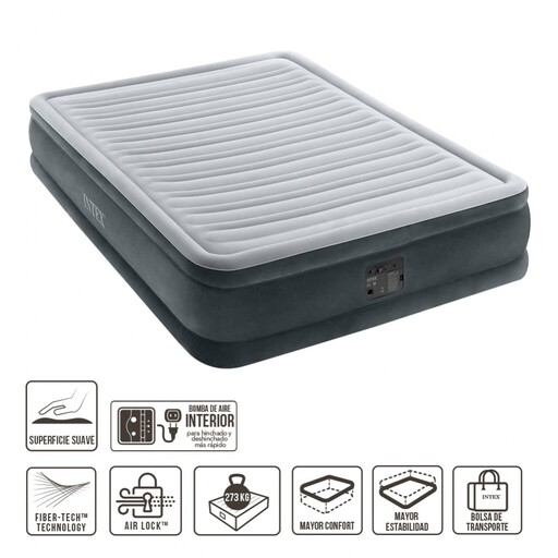 Cama De Aire Fiber-tech Comfort-plush Intex