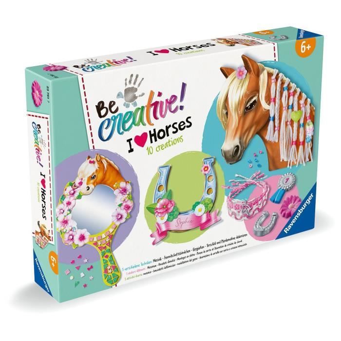 Ravensburger-Be Creative Horse – Kit multiactividades – 10 creaciones – Actividad relajante y creativa – A partir de 7 años – 238751