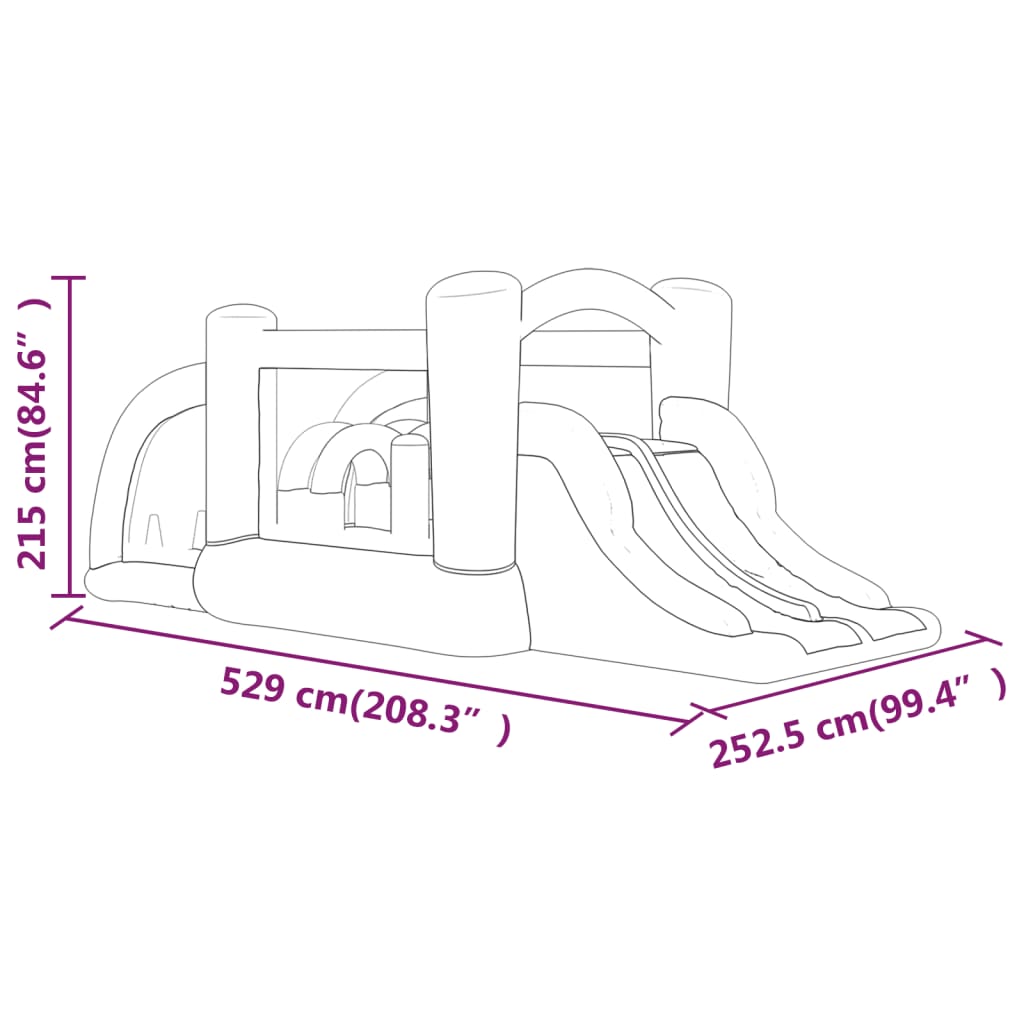 Castillo aufblasbares Happy Hop 529 x 252,5 x 215 cm