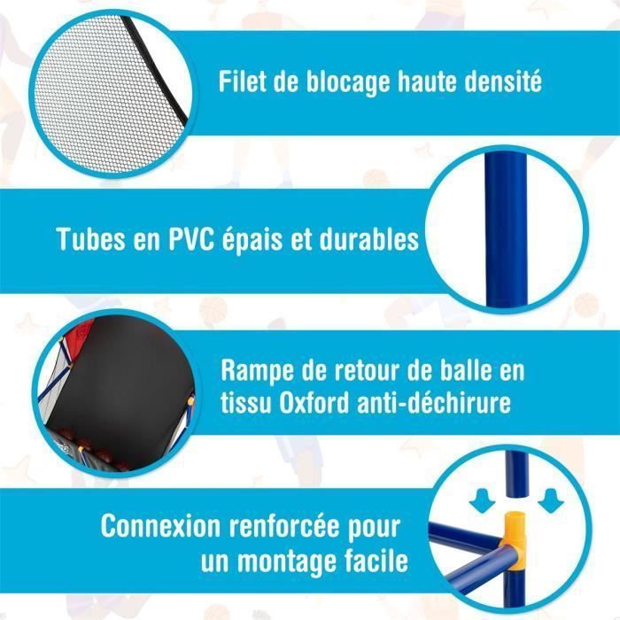 Juego de baloncesto arcade COSTWAY con doble tiro y aro de baloncesto, 4 pelotas y 1 bomba de inflado, rampa de retorno.