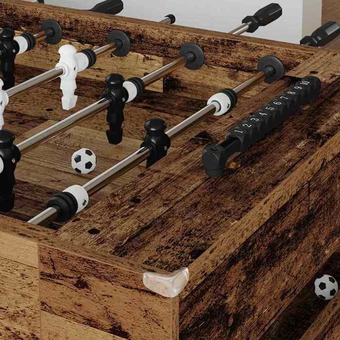 (EN OFERTA) Mesa de futbolín - Mesa de fútbol - 2 piezas Madera antigua 146,5 x 74 x 85 cm @FR4943237