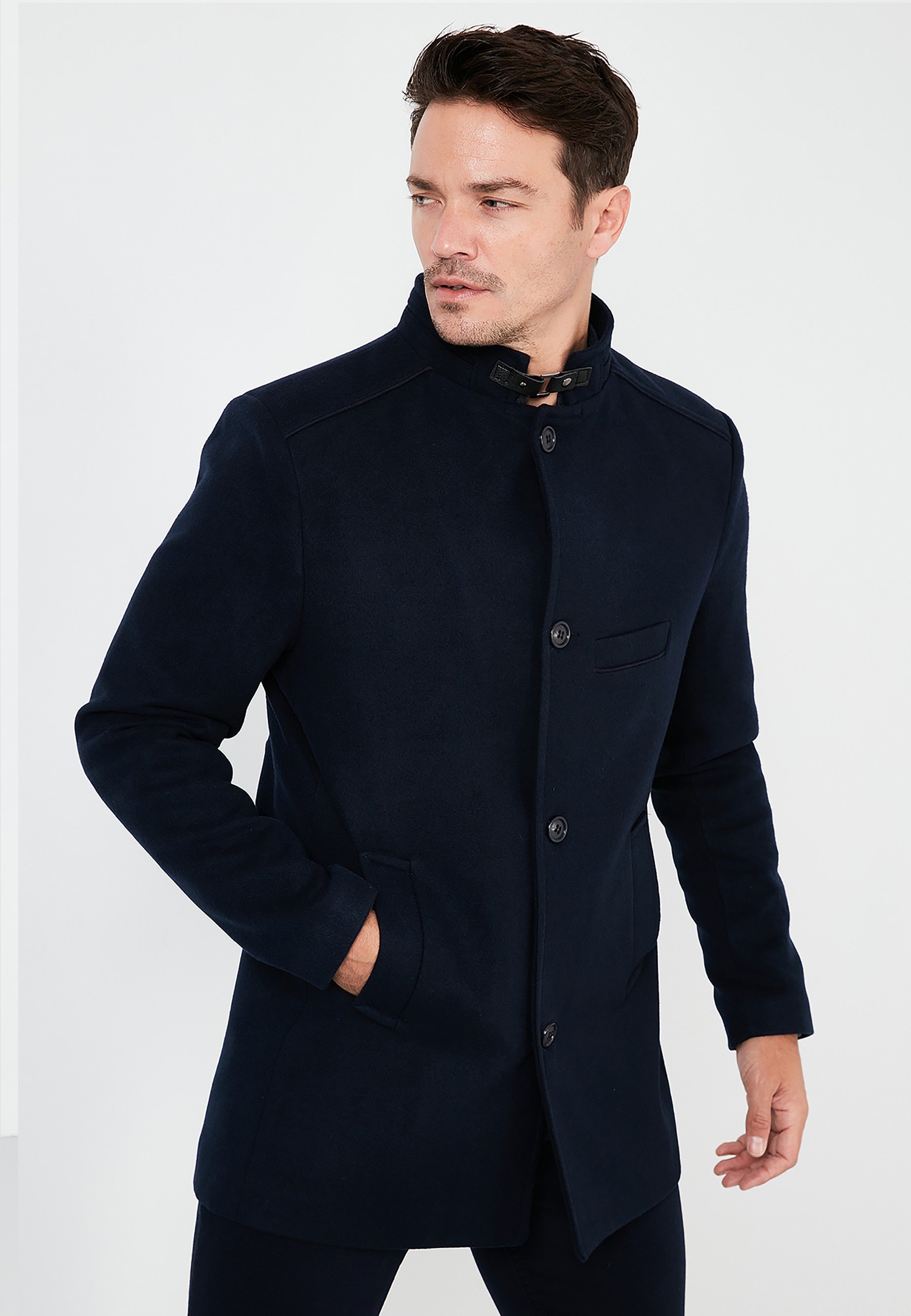 Buratti Korte jas - marineblauw