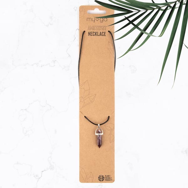 Collar con colgante de cristal Myga - Amatista