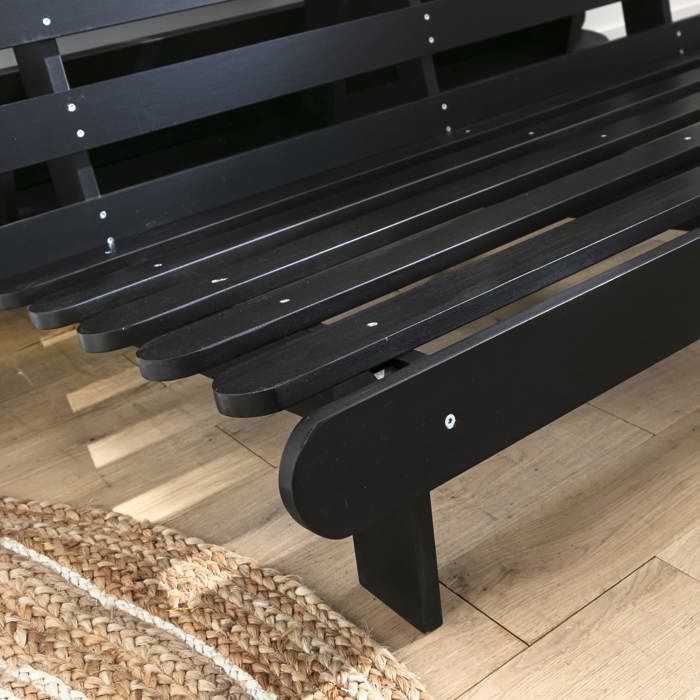 Struttura futon 140x200 cm in legno massello nero - Black - Terre de Nuit