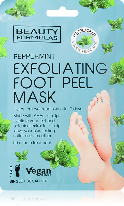 Exfoliační maska na nohy s mátou peprnou Beauty Formulas