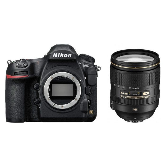 Fotocamera reflex digitale Nikon D850 - Full Frame 4K da 45,7 MP - Obiettivo AF-S VR 24-120 mm